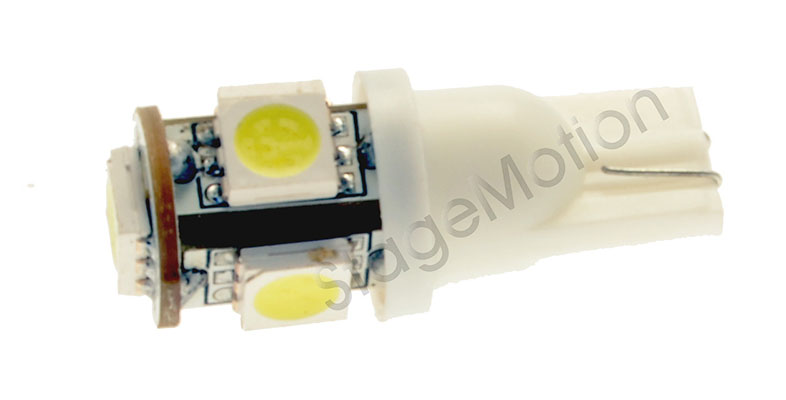 Lámpara LED T10 12v/5W5 (luz blanca / 5-SMD) -Can-Bus-