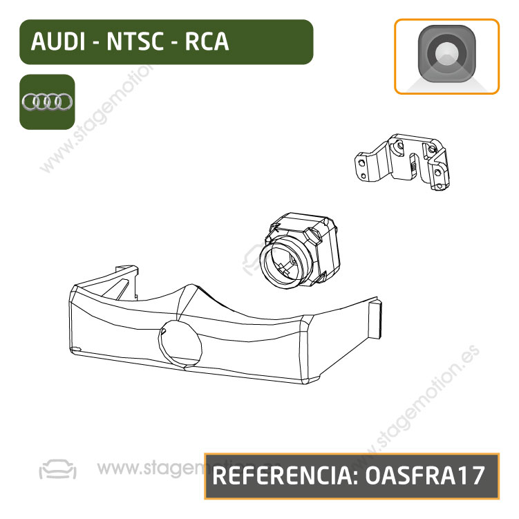 Cámara Frontal Específica RCA Audi A4 (8W 2020>>) *Calandra Básica